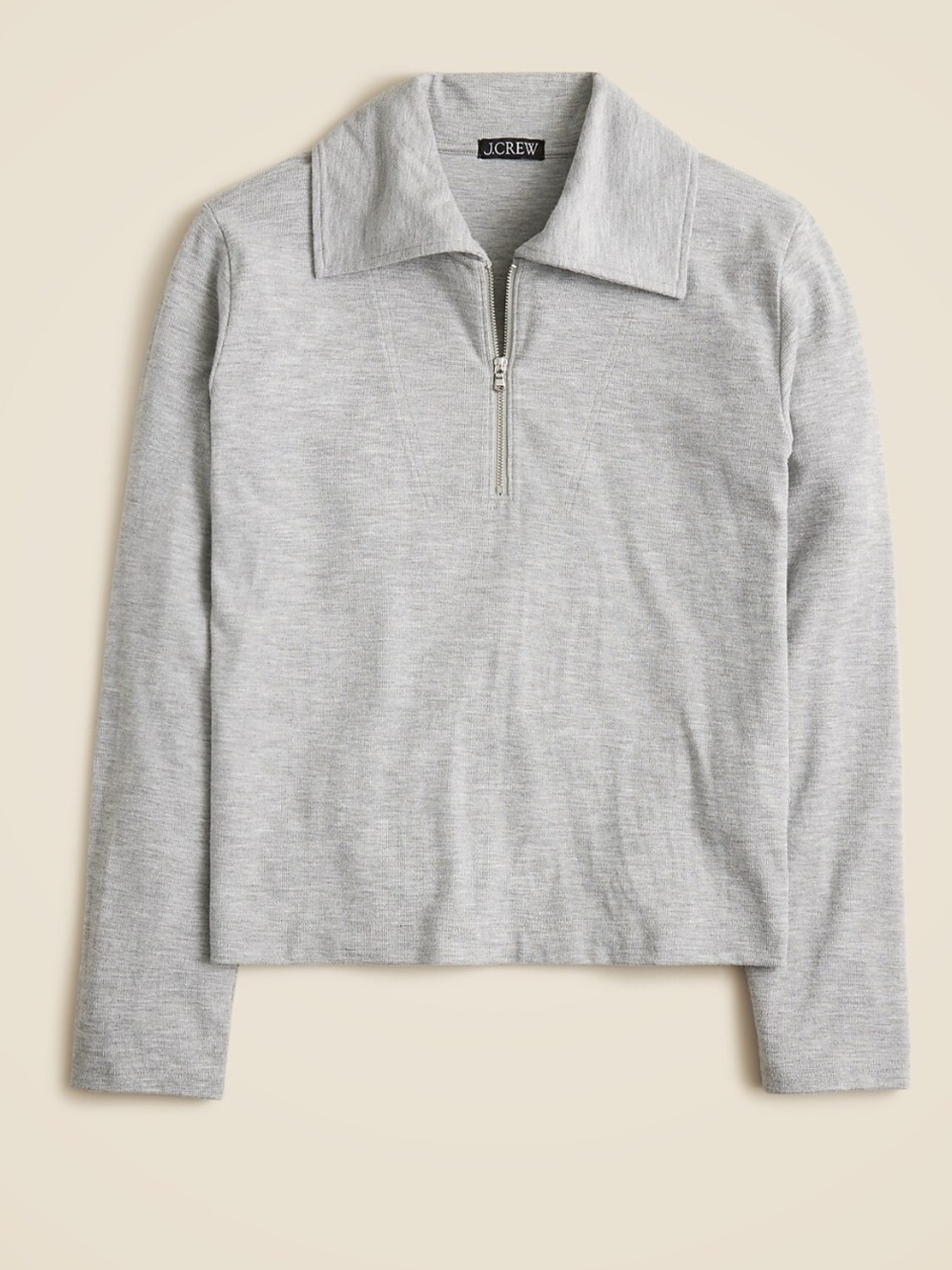 JCrew Fine Rib 3/4 zip